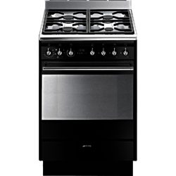 Smeg Concert SUK61MBL8 Dual Fuel Multifunction Cooker in Gloss Black